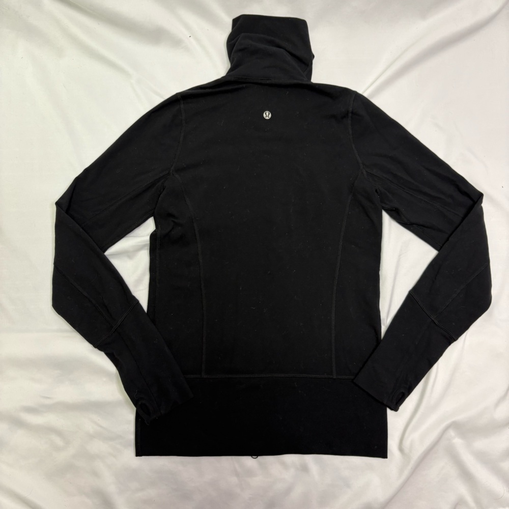 Lululemon In Stride Full Zip High Collar Jacket No Size Dot Approx 4 Black - Picture 6 of 8